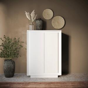 Luna Two Door High Sideboard - Matt White Finish by Andrew Piggott Contemporary Furniture