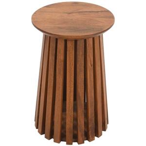 
        Slatted Mango Wood Side Table     by Indian Hub