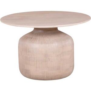 Valencia Solid Mango Wood & Cane Round Coffee Table 