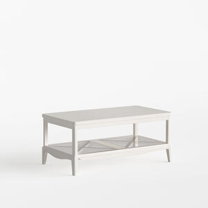 Quebec Coffee Table with Shelf White Decape Finish by Carsten Mobel