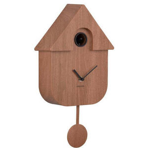 Wall Clock Modern Cuckoo - Dark wood by Red Candy