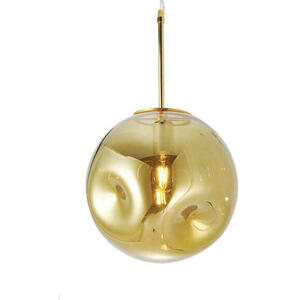 Pendant Lamp Blown Glass Round - Dark wood by Red Candy