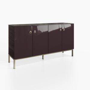 Frank Olsen LYRA 4 Door Sideboard Midnight Purple with LED Wireless Charging by Frank Olsen Furniture