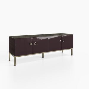 Frank Olsen LYRA 1500 TV Cabinet in Plum Black with LED Lighting by Frank Olsen Furniture