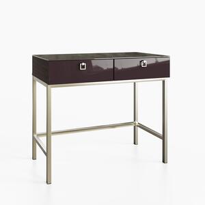 Frank Olsen LYRA 2 Drawer Console Table in Midnight Purple with LED Wireless charging