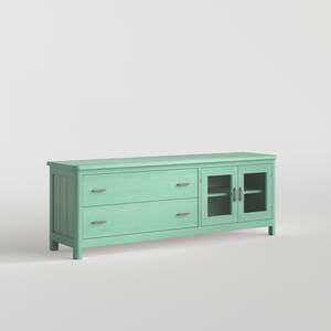 Cerdena Large TV Stand Green Verde Agua Finish