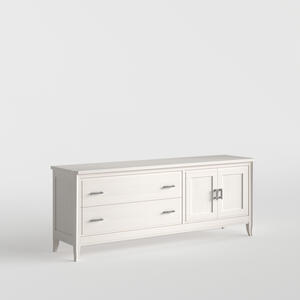 Genova Large TV Stand White Decape Finish