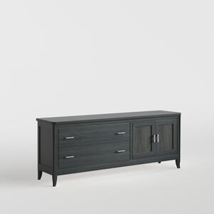 Genova Large TV Stand Black Finish