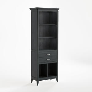 Genova Bookcase with Two Drawers  Black Finish by Carsten Mobel