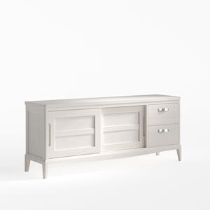 Quebec Small TV Stand White Decape Finish by Carsten Mobel