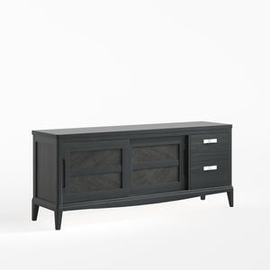 Quebec Small TV Stand  Black Finish