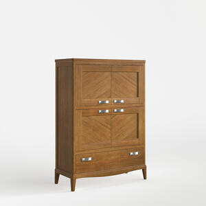 Quebec High Sideboard Four Doors One Drawer  Brown Tabaco Finish