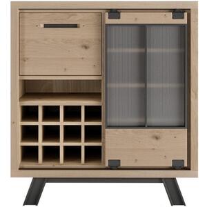 St.James Wine Rack and Storage Unit Natural Oak Finish