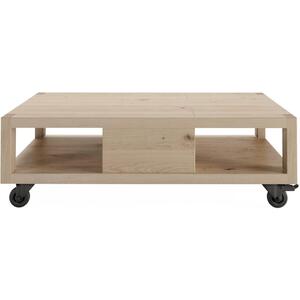 St.James Rolling Coffee Table  Natural Oak Finish 