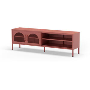 Mahon Metal Two Door TV Cabinet - Terracotta Finish