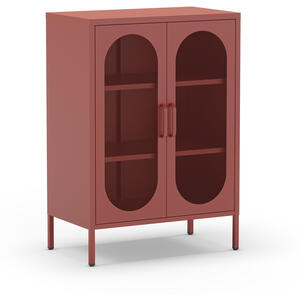 Mahon Metal Two Door Occasional Cabinet - Terracotta Finish