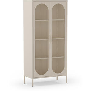 Mahon Metal Tall Two Door Occasional Cabinet - White by Andrew Piggott Contemporary Furniture