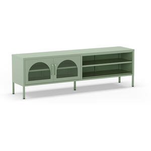 Mahon Metal Two Door TV Cabinet - Mint Green Finish by Andrew Piggott Contemporary Furniture