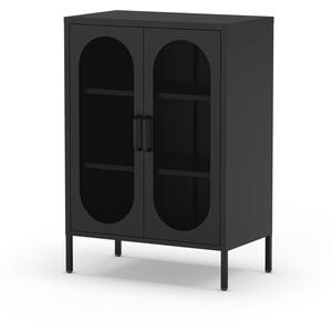 Mahon Metal Two Door Occasional Cabinet - Black Finish