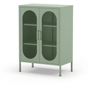 Mahon Metal Two Door Occasional Cabinet - Mint Green Finish