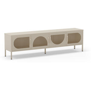 Mallorca Metal Four Door TV Stand - Cream Finish by Andrew Piggott Contemporary Furniture