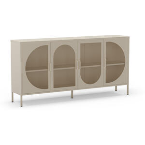 Mallorca Metal Four Door Sideboard - Cream Finish