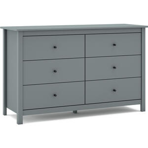 Lucena Six Drawer Chest  - Khaki Green 