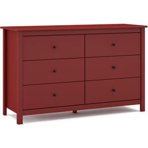 Lucena Six Drawer Chest  - Burgundy