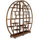 Chinese Circular Display Shelf, Warm Elm by Shimu